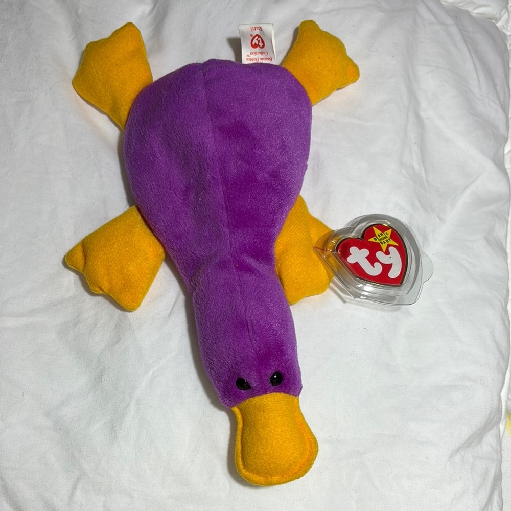 Ty Beanie Baby Platypus Plush Toy Animal Patti 1993